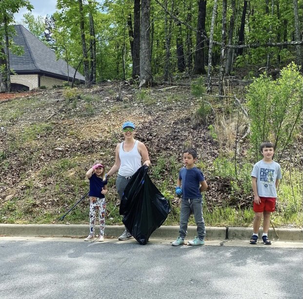 Anna cleaning up her community