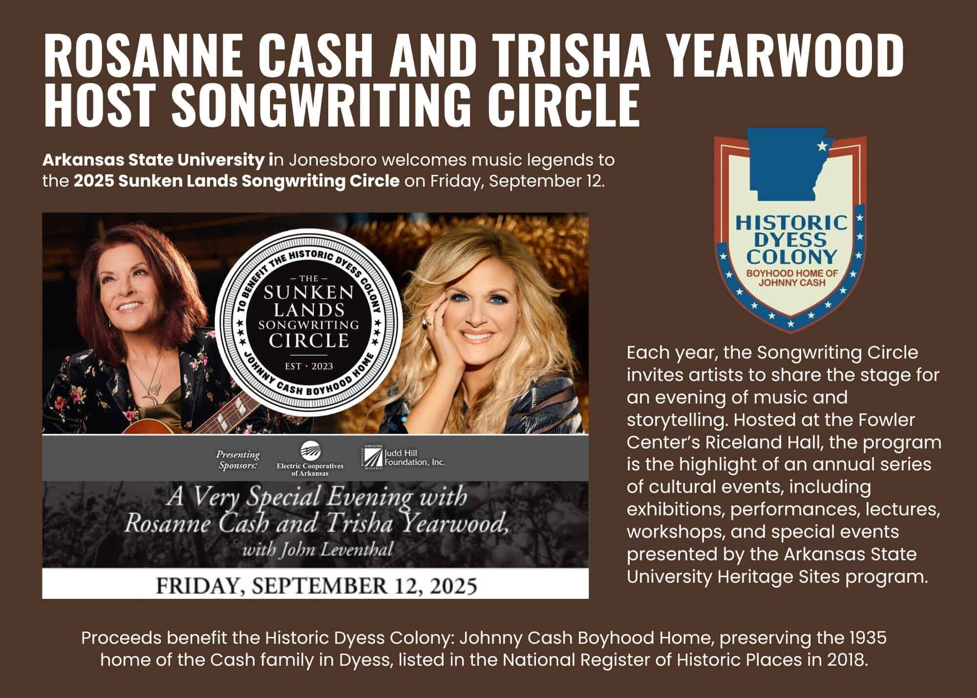 From Dyess to DC: The Unveiling of an Enduring Arkansas Icon 6 Songwriting Circle 9.25 2